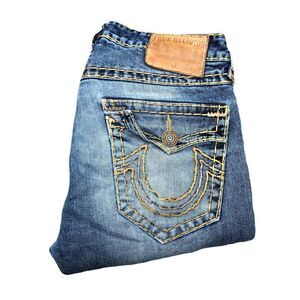 True Religion Jeans Size 32 Ricky Relaxed Straight Blue
